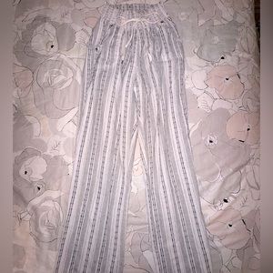beachy long striped pants